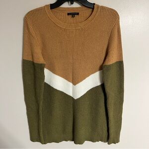 Women’s Staccato Shirt Multicolor Thick Chevron Stripes‎ Long Sleeve Size Small